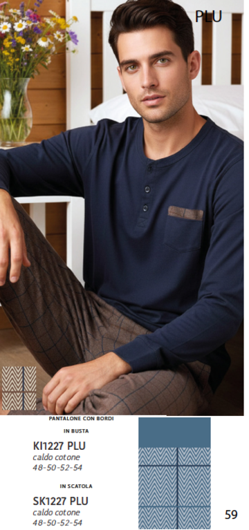 KAREKI1227PLU- ki 1227 plu pigiama uomo interlock - Fratelli Parenti